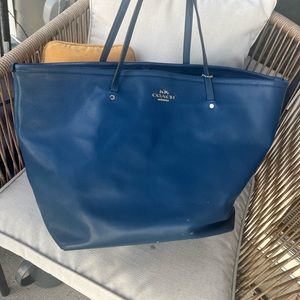Blue coach tote